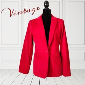 Vintage RHIP Rolling Hills in Pacifica/ Red Velvet Like Blazer